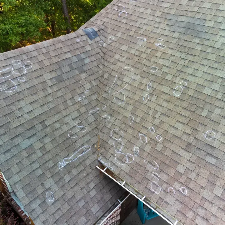 Storm damaged roof in Orlando