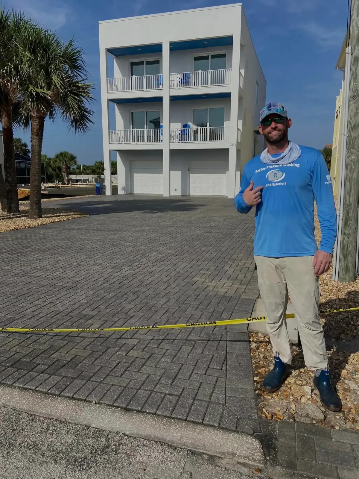 pavers, travertine and concrete sealing n Palm Coast