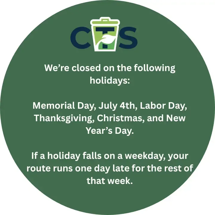 Collectors Trash Service holiday Hours