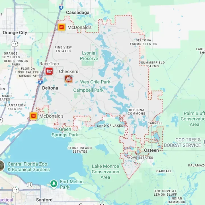 Map of Deltona, FL – Bail Bonds Service Area by Bob Barry Bail Bonds