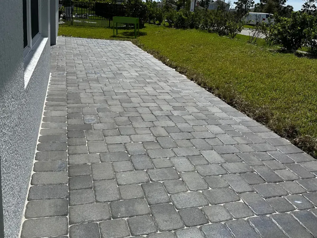 Brick paver porch installation in Winter Haven, Florida
