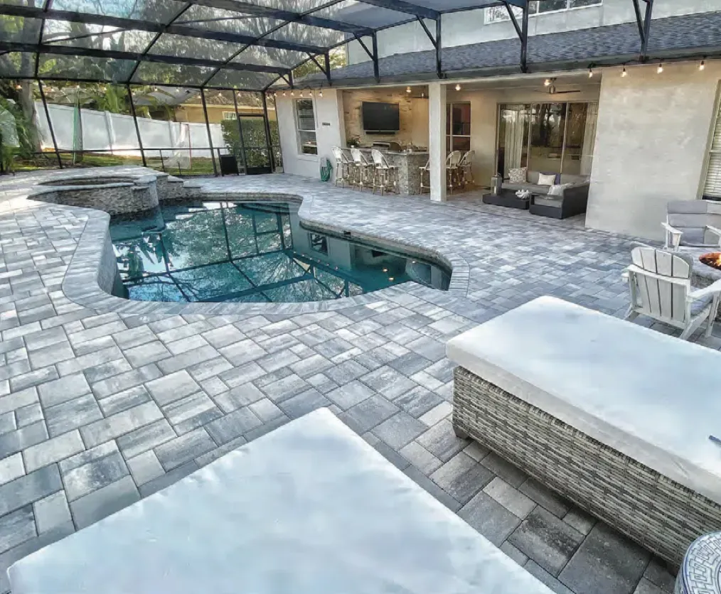 pool patio paver installation in Winter Haven, Florida