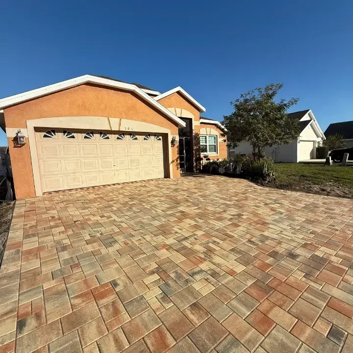Front porch paver installation in Lakeland
