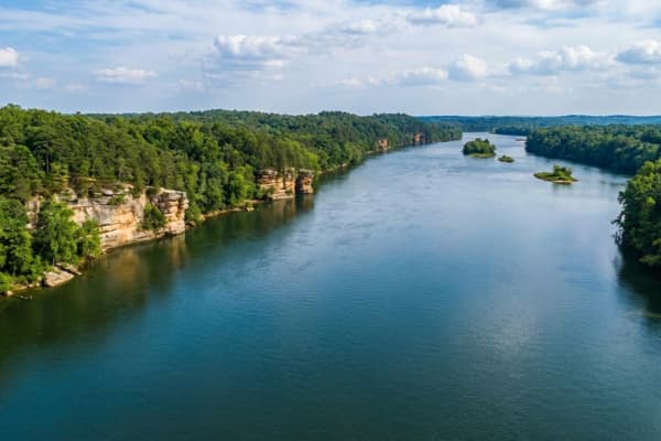 The Coosa River in Wetumpka, AL
