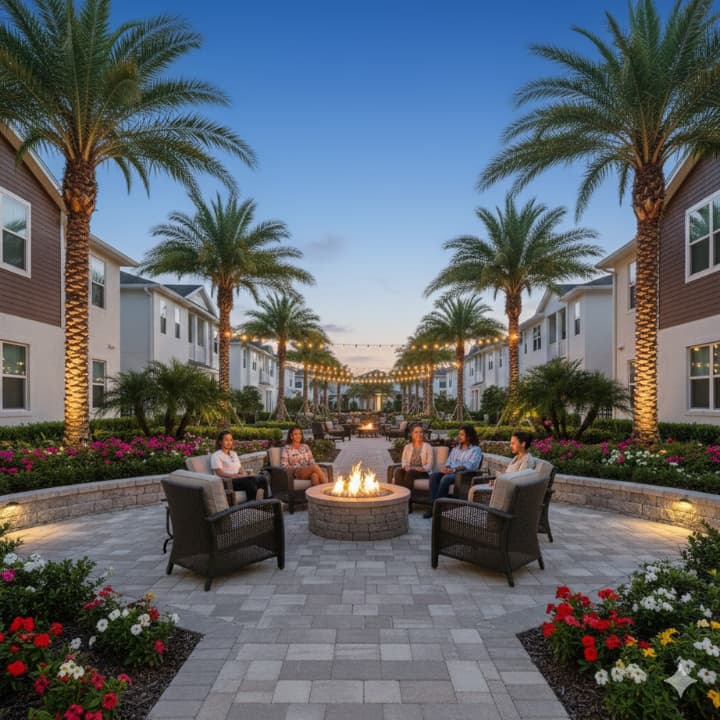 fire pit made with pavers st augustine