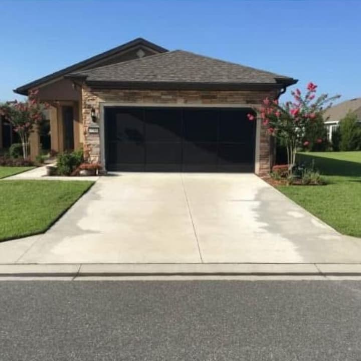 Driveway before pavers in St Augustine