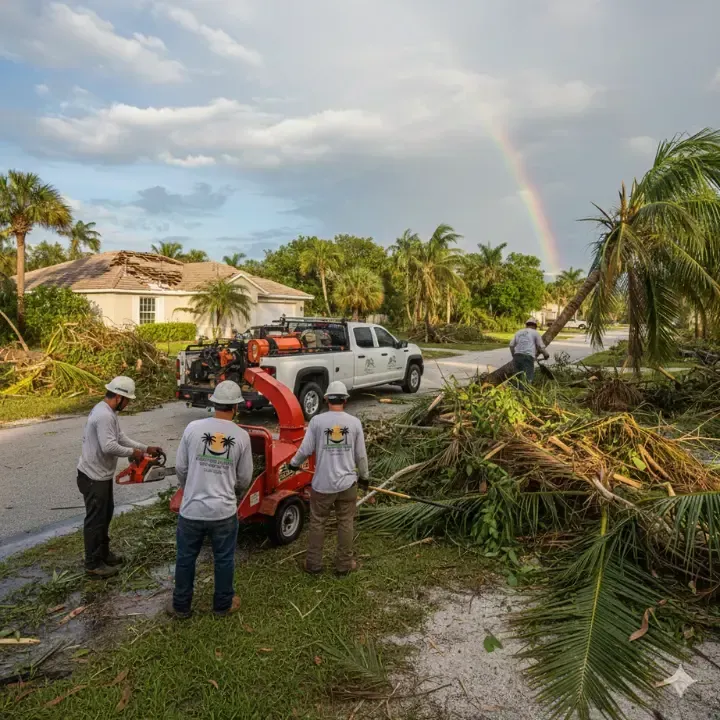 Storm cleanup in St Augustine