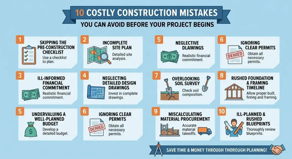 10 costly construction mistakes to avoid chart