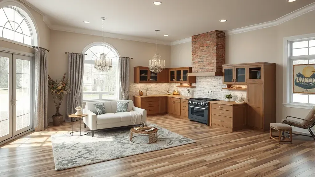 Remodeling in Waddy, KY, showcasing a modern kitchen with updated cabinets and appliances.