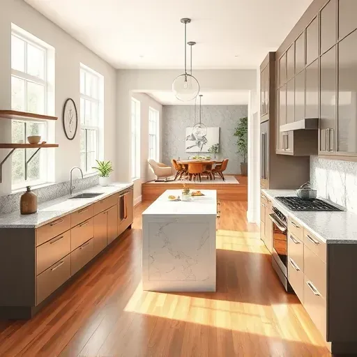 Renovated kitchen in Lawrenceburg, KY features modern design, elegant finishes, and natural light enhancing the inviting space.