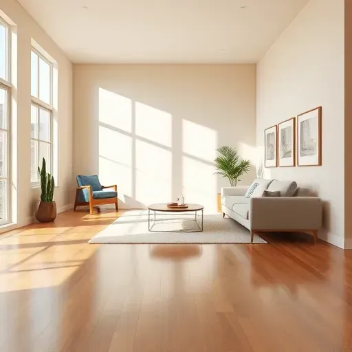 Interior living room with freshly painted warm neutral walls, natural light, hardwood flooring, stylish furniture, and decorative accents in Lawrenceburg KY