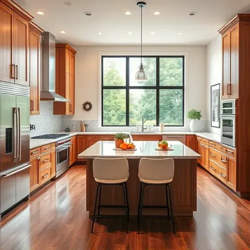 Modern kitchen remodel in Eminence KY with elegant cabinetry, granite counters, and a stylish island with natural light.