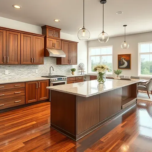 Modern Mount Eden KY kitchen with granite countertops stylish backsplash stainless steel appliances hardwood floors and elegant cabinetry