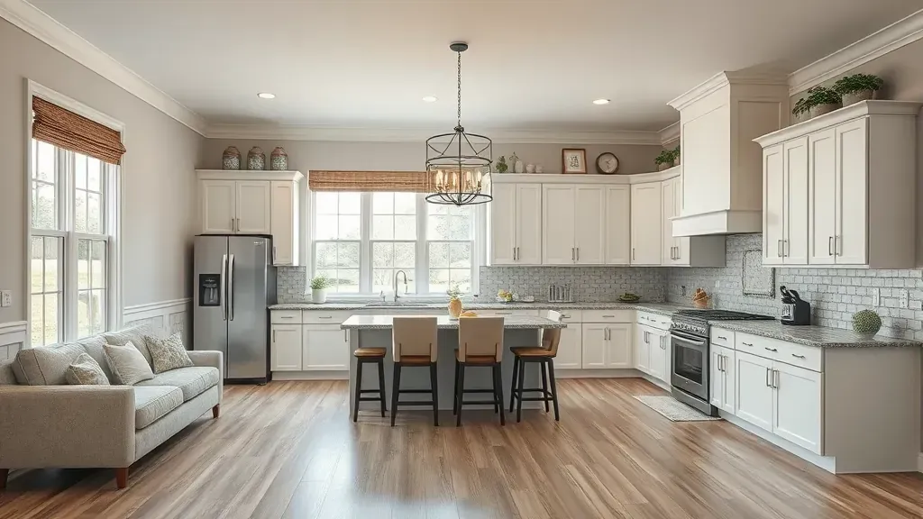 Remodeling in Owenton, KY featuring a modern kitchen and stylish decor.