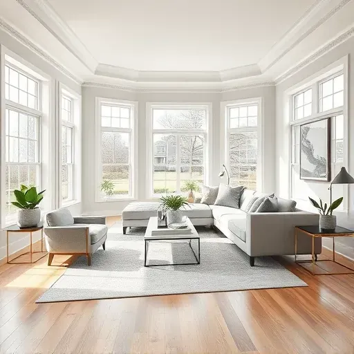 Contemporary living room remodel in Danville, KY, featuring elegant design, natural light, and inviting decor elements.