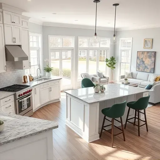 Modern remodeled living space in Owenton KY featuring a stylish kitchen and inviting decor with natural light.