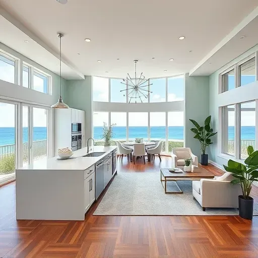 Elegant open-concept living space in Jupiter, FL featuring modern coastal charm and stylish design elements.