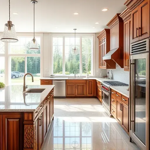 Freshly renovated Stamping Ground KY kitchen with granite countertops, stainless steel appliances, and custom cabinetry.