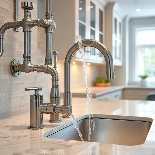 Perfectly installed stainless steel kitchen plumbing with seamless connections in a clean, modern Lawrenceburg KY kitchen