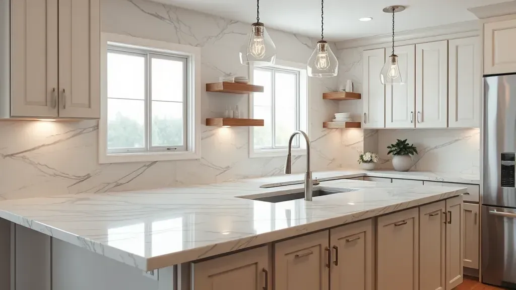 Countertop installation projects in Lawrenceburg KY showcasing beautiful stone designs and craftsmanship