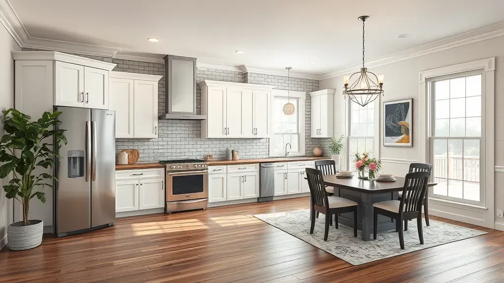 Remodeling in Pleasureville KY with construction tools and interior design plans displayed on a table.