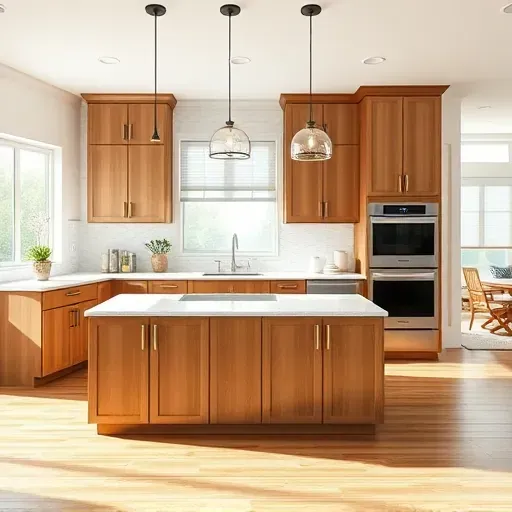 Freshly renovated kitchen in New Castle KY featuring modern cabinetry, quartz countertops, stainless appliances, and bright atmosphere.
