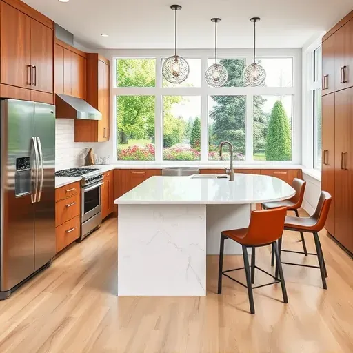 Newly renovated kitchen in Wilmore, KY featuring modern cabinetry, stainless steel appliances, and bright natural light.