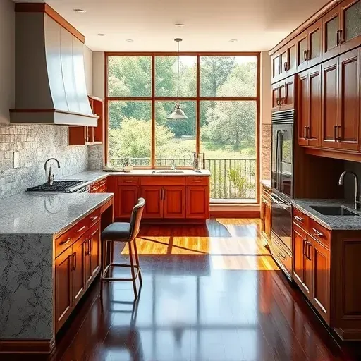 Renovated Lexington-Fayette kitchen with granite countertops, stainless steel appliances, and custom cabinetry highlighting elegance.