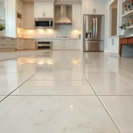 Close-up of a freshly repaired tile and grout in a modern kitchen with neutral tones and polished surfaces in Lawrenceburg KY