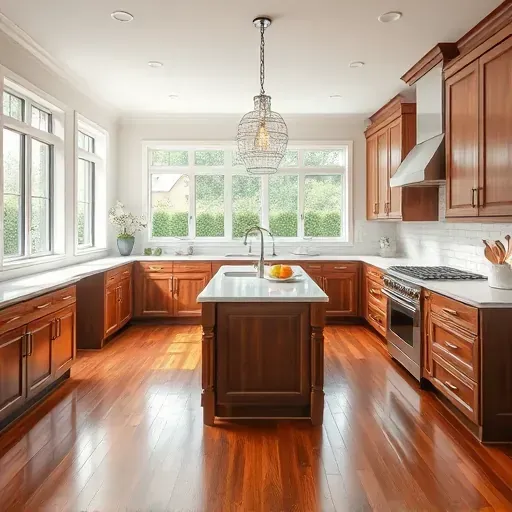 Remodeled Stamping Ground KY kitchen with quartz countertops stainless steel appliances custom cabinetry and natural light