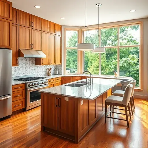 Freshly remodeled kitchen in Lawrenceburg, KY with modern cabinetry, stainless steel appliances, and spacious granite island.