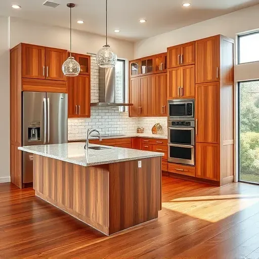 Finished kitchen remodel in Lawrenceburg KY features modern cabinetry, granite countertops, and stylish pendant lighting.