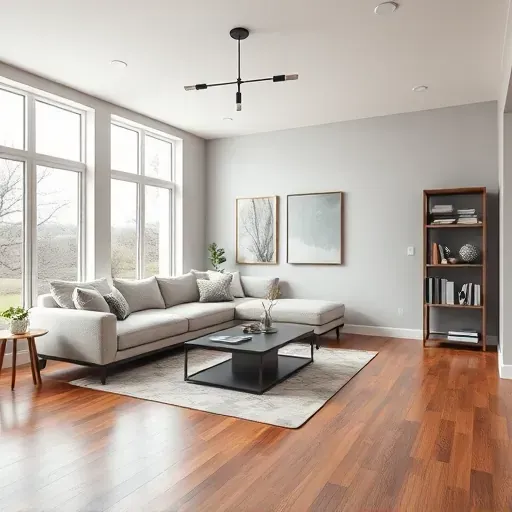 Transformed living room in Perryville KY featuring modern furnishings, natural light, and stylish decor emphasizing craftsmanship