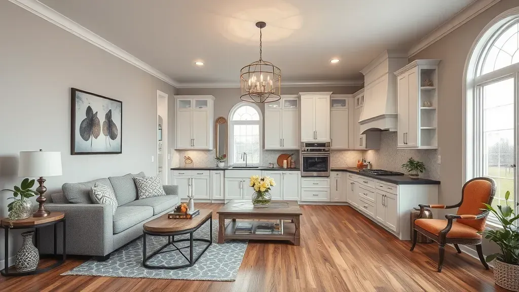 Completed home remodeling project in Lawrenceburg, KY showcasing an updated interior design and modern aesthetics.