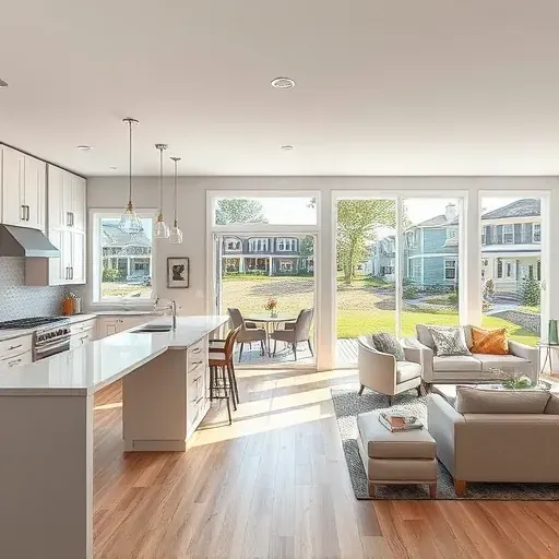 Remodeled interior space in Lawrenceburg KY showcasing modern design and stylish furnishings without people.