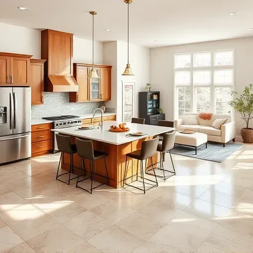 Modern kitchen remodel in Lexington-Fayette KY with sleek countertops, custom cabinetry, and elegant island seating.