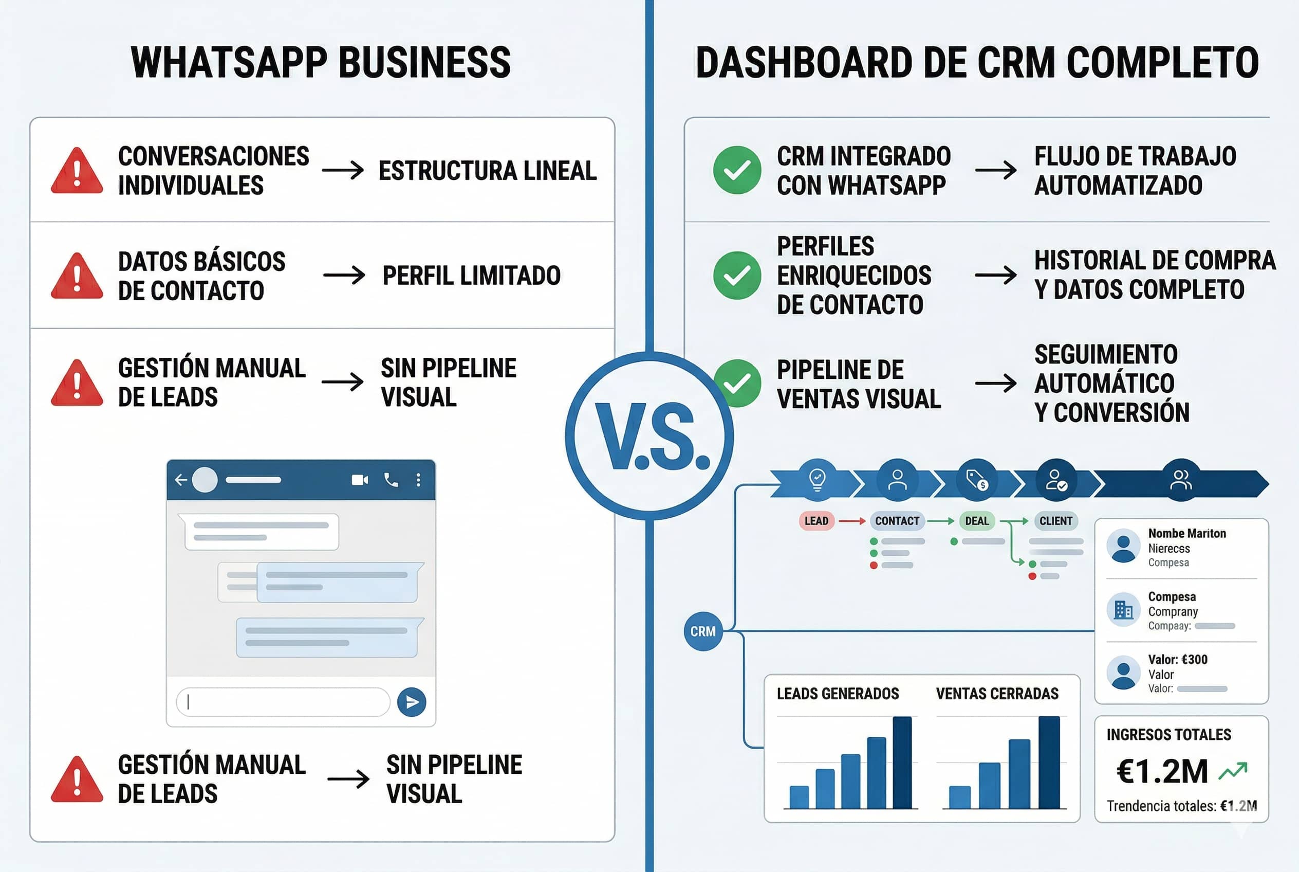 CRM vs WhatsApp Business: cual necesita tu empresa