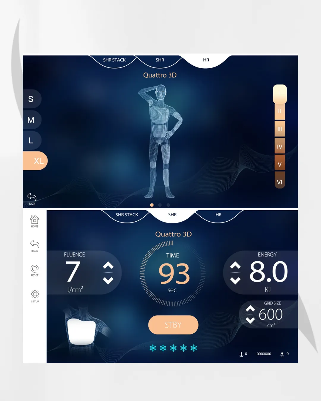 Absztrakt, művészi ábrázolású diódalézer berendezés