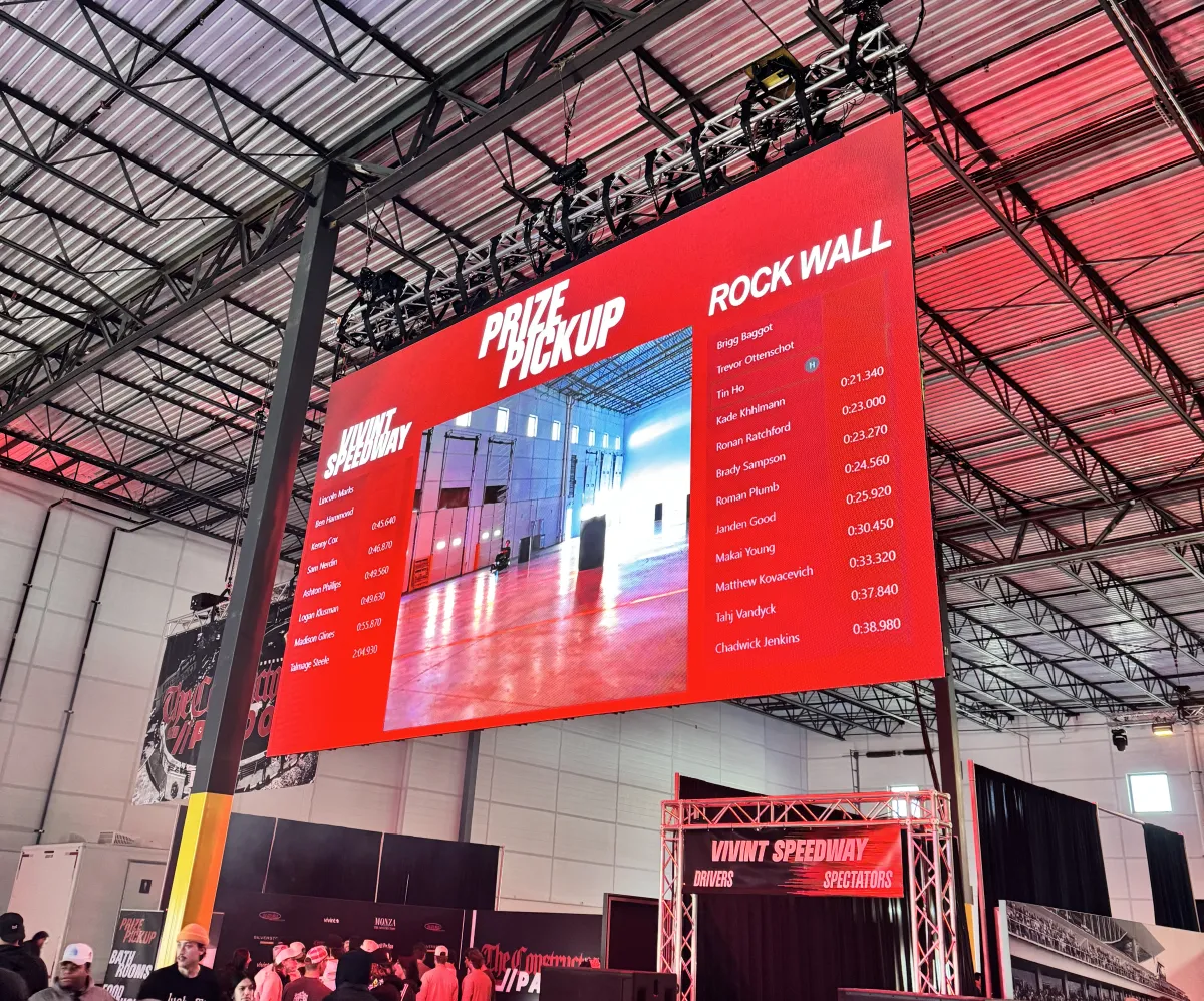 LED wall at product launch event