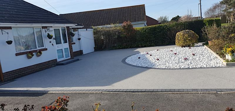 Bespoke resin driveway installation by Elite Resin Surfacing in Boscombe, Bournemouth.