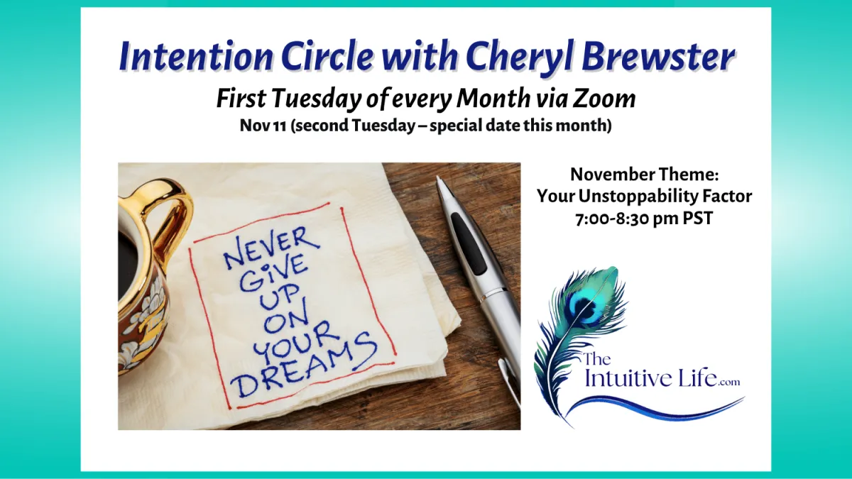 Nov 4 Monthly Intention Circle by Cheryl Brewster