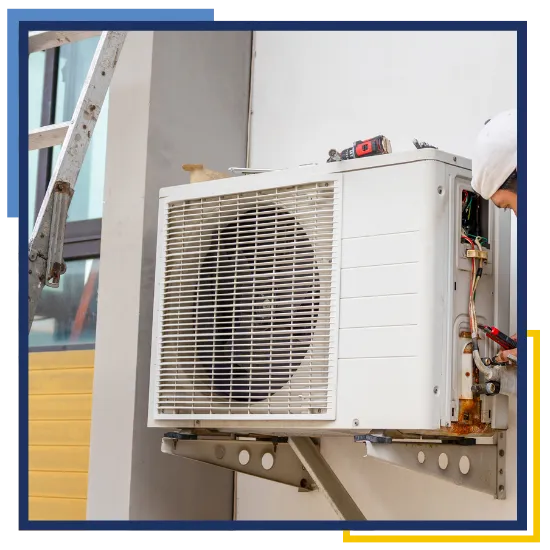 Old HVAC unit upgrade in Conroe during a home comfort service 