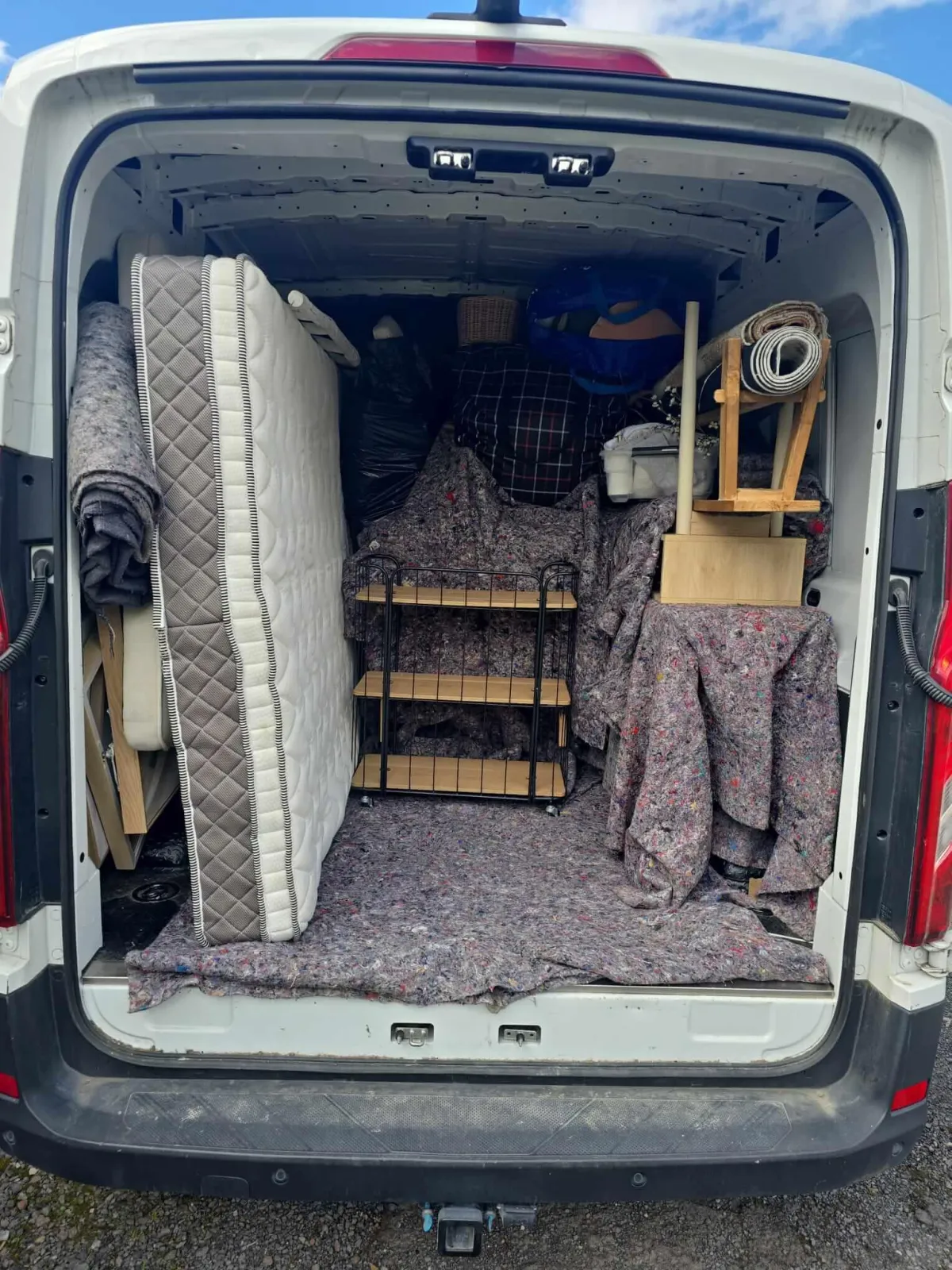 Local Auckland moving van loaded with household furniture