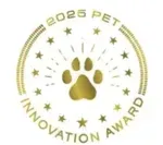 Insert 2025 Pet Innovation Award badge image from project assets.
