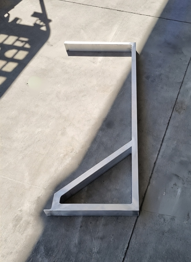 Galvanised steel triangular bracket support fabricated for structural mounting