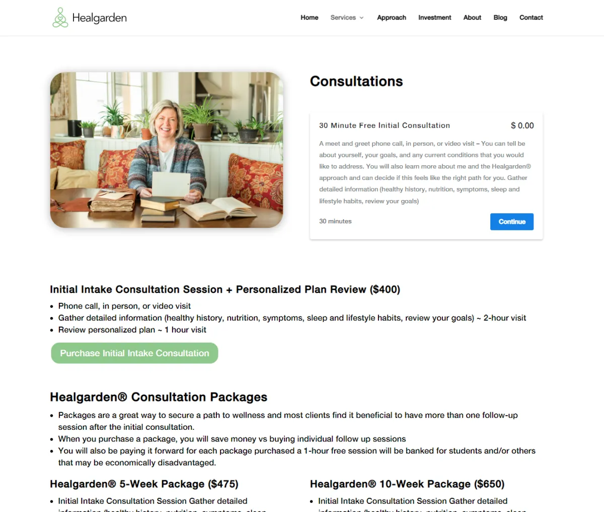 Rise + Begin website home page