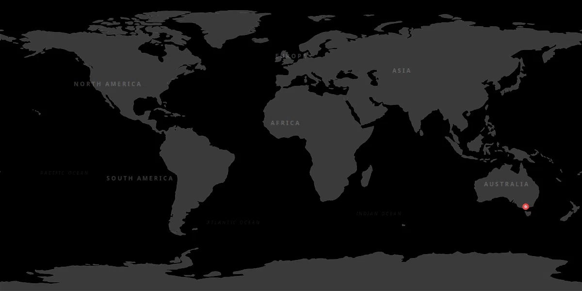 World map showing where HUSLA's machines were sourced from around the world, arriving in Melbourne