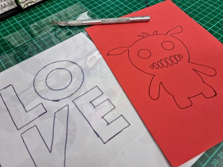 scrapbook page stencils