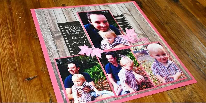 family scrapbook layout
