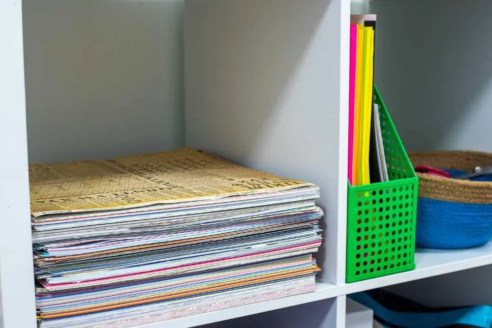 scrapbook paper storage rack